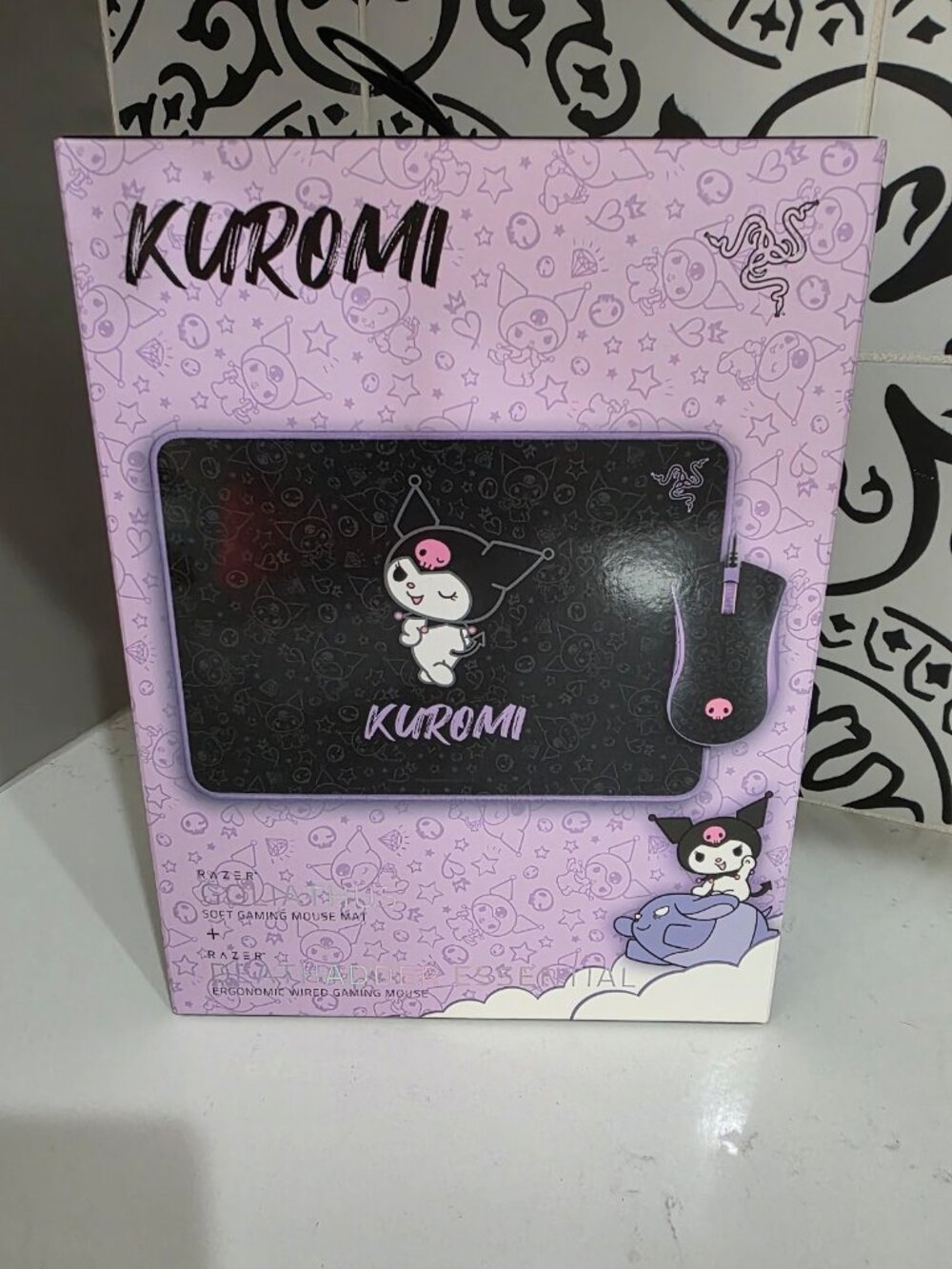 New Razer DeathAdder Essential Goliathus Soft Gaming Mouse Mat Bundle Kuromi